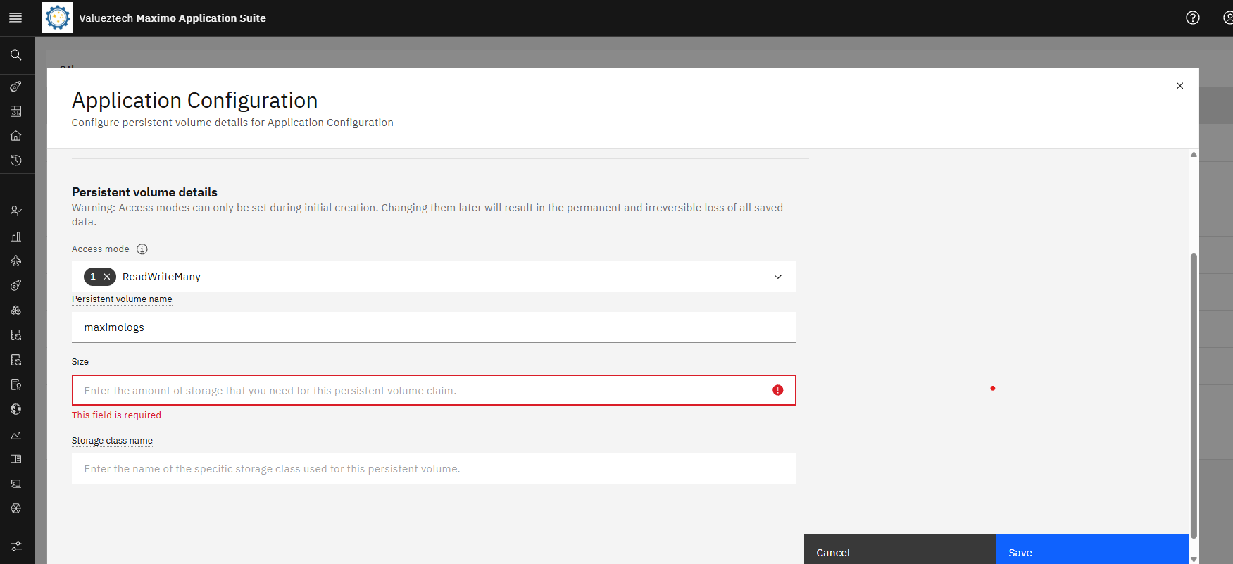 Configuring Persistent Volumes in MAS Core